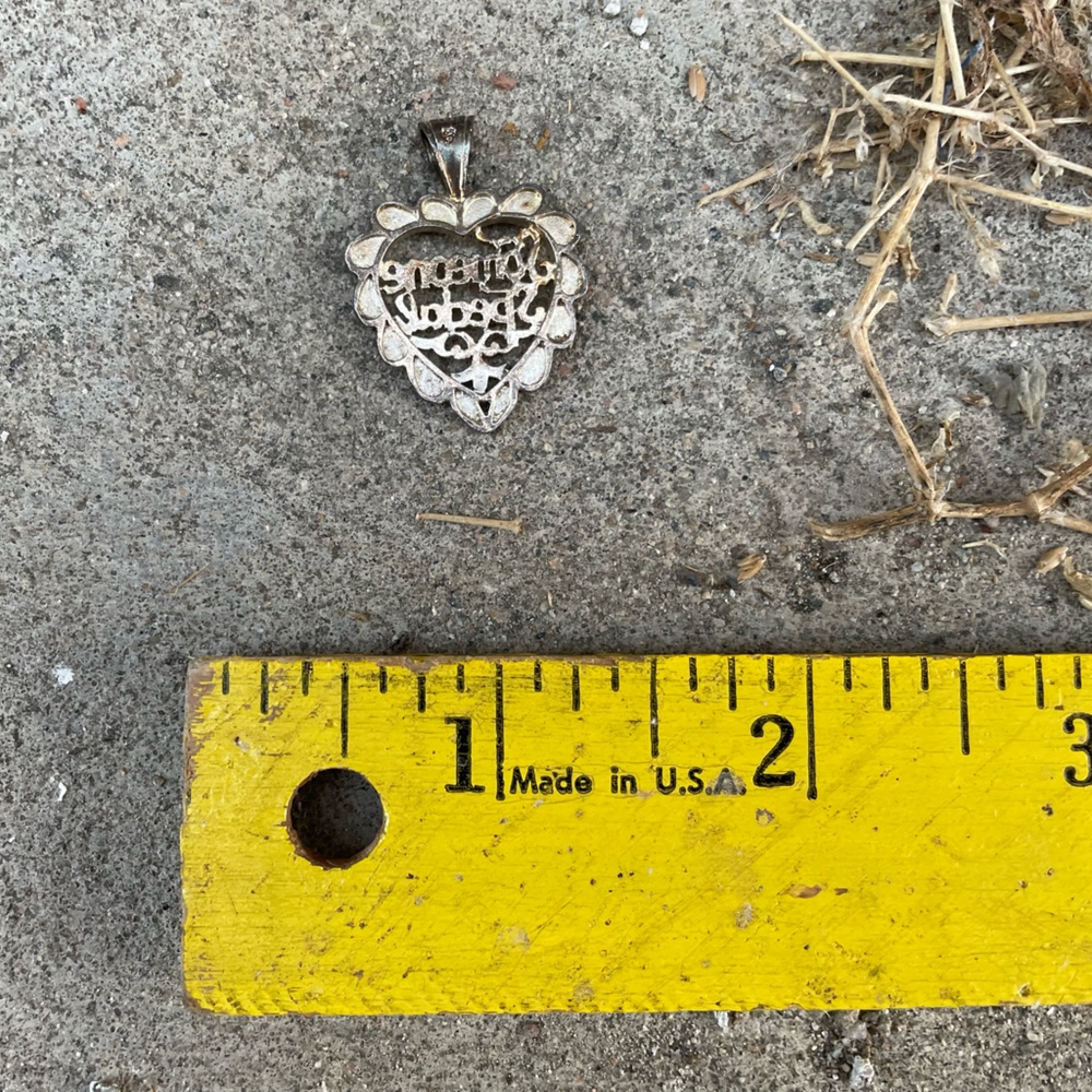 Vintage. Sterling Silver 925 Heart Pendant - Picture 3 of 3